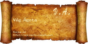 Vég Ágota névjegykártya